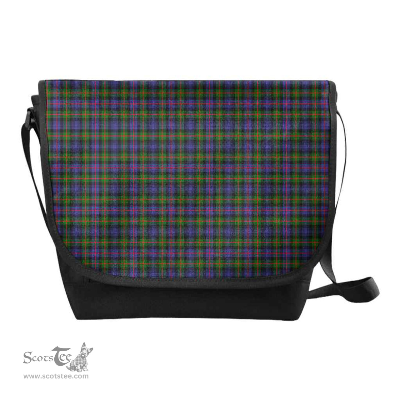 ScotsTee Shop Scottish Murray of Atholl Modern Clan Tartan Messenger Bag Plaid Shoulder Bag