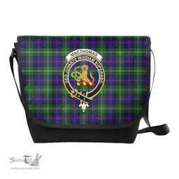 ScotsTee Shop Scottish MacThomas Clan Crest Tartan Messenger Bag Plaid Shoulder Bag