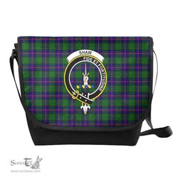 ScotsTee Shop Scottish Shaw (of Tordarroch) Clan Crest Tartan Messenger Bag Plaid Shoulder Bag