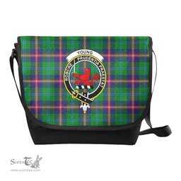 ScotsTee Shop Scottish Young Clan Crest Tartan Messenger Bag Plaid Shoulder Bag