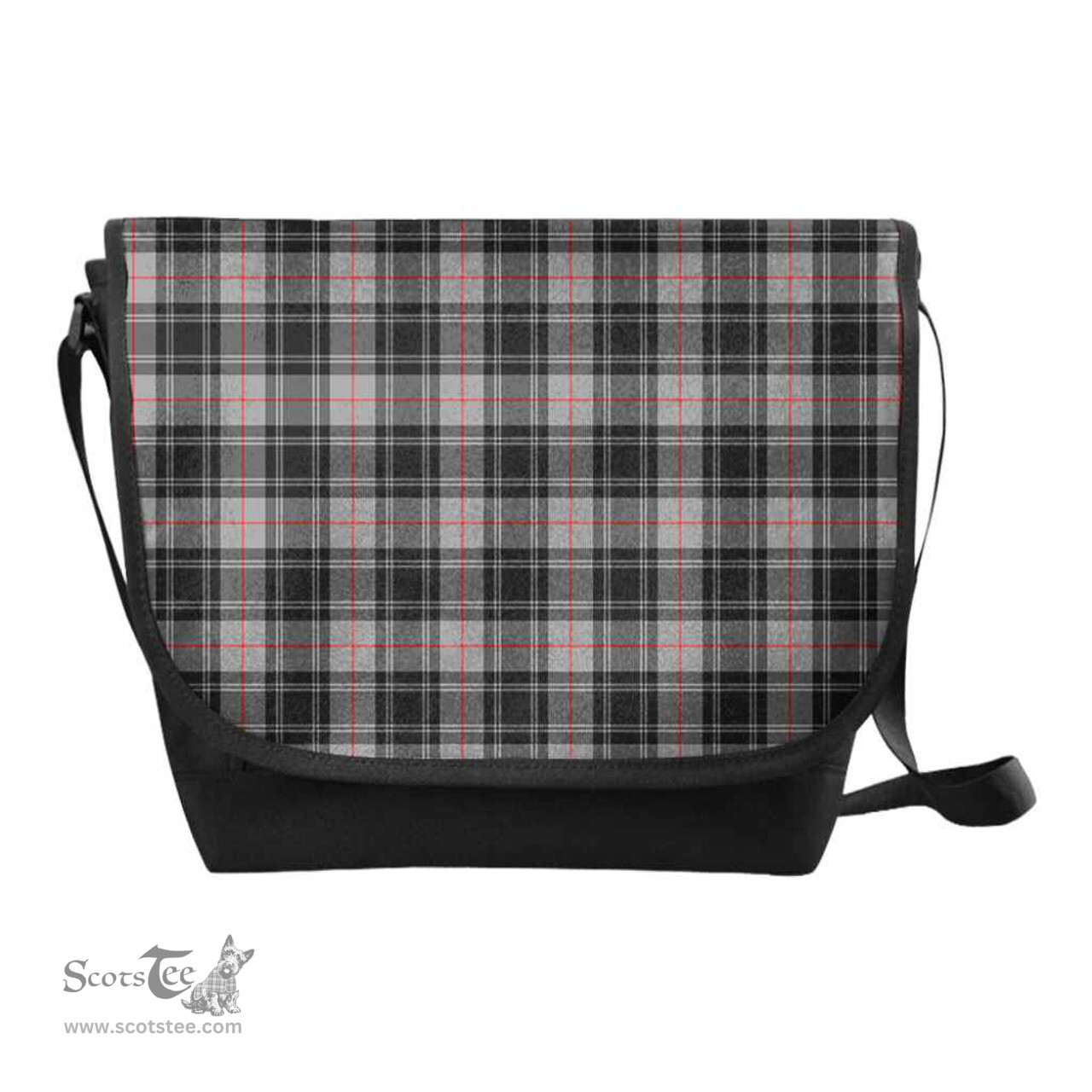 ScotsTee Shop Scottish Moffat Modern Clan Tartan Messenger Bag Plaid Shoulder Bag