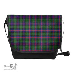 ScotsTee Shop Scottish Morrison Modern Clan Tartan Messenger Bag Plaid Shoulder Bag