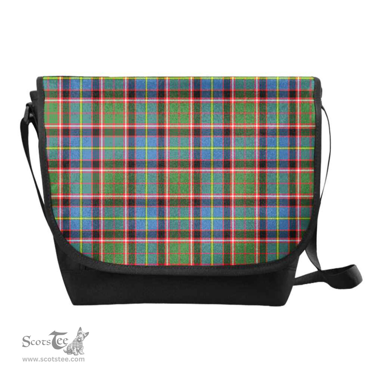 ScotsTee Shop Scottish Stirling & Bannockburn District Clan Tartan Messenger Bag Plaid Shoulder Bag