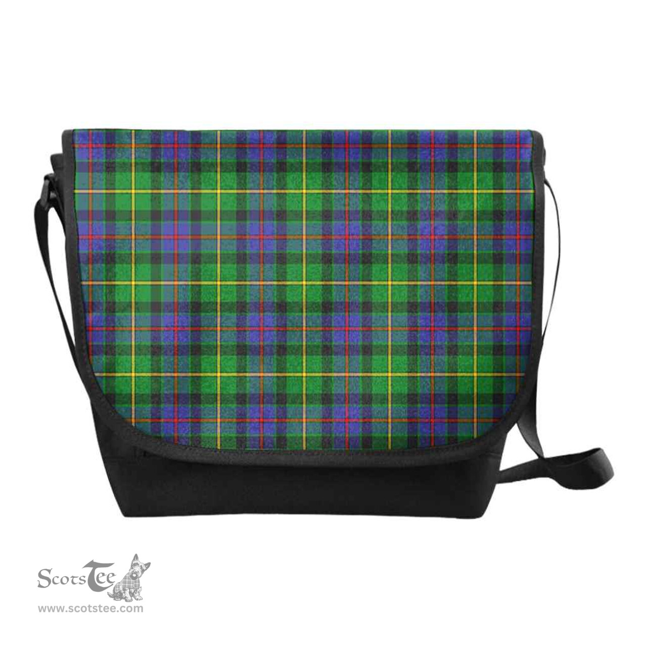 ScotsTee Shop Scottish Tait Modern Clan Tartan Messenger Bag Plaid Shoulder Bag