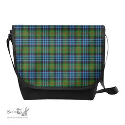 ScotsTee Shop Scottish Newlands of Lauriston Clan Tartan Messenger Bag Plaid Shoulder Bag