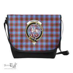 ScotsTee Shop Scottish Trotter Clan Crest Tartan Messenger Bag Plaid Shoulder Bag