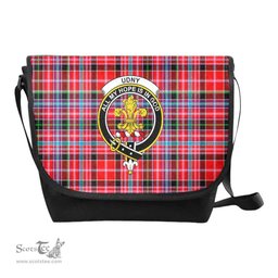 ScotsTee Shop Scottish Udny Clan Crest Tartan Messenger Bag Plaid Shoulder Bag