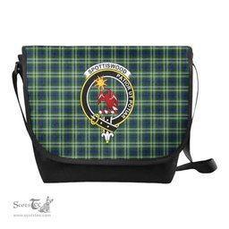ScotsTee Shop Scottish Spottiswood Clan Crest Tartan Messenger Bag Plaid Shoulder Bag