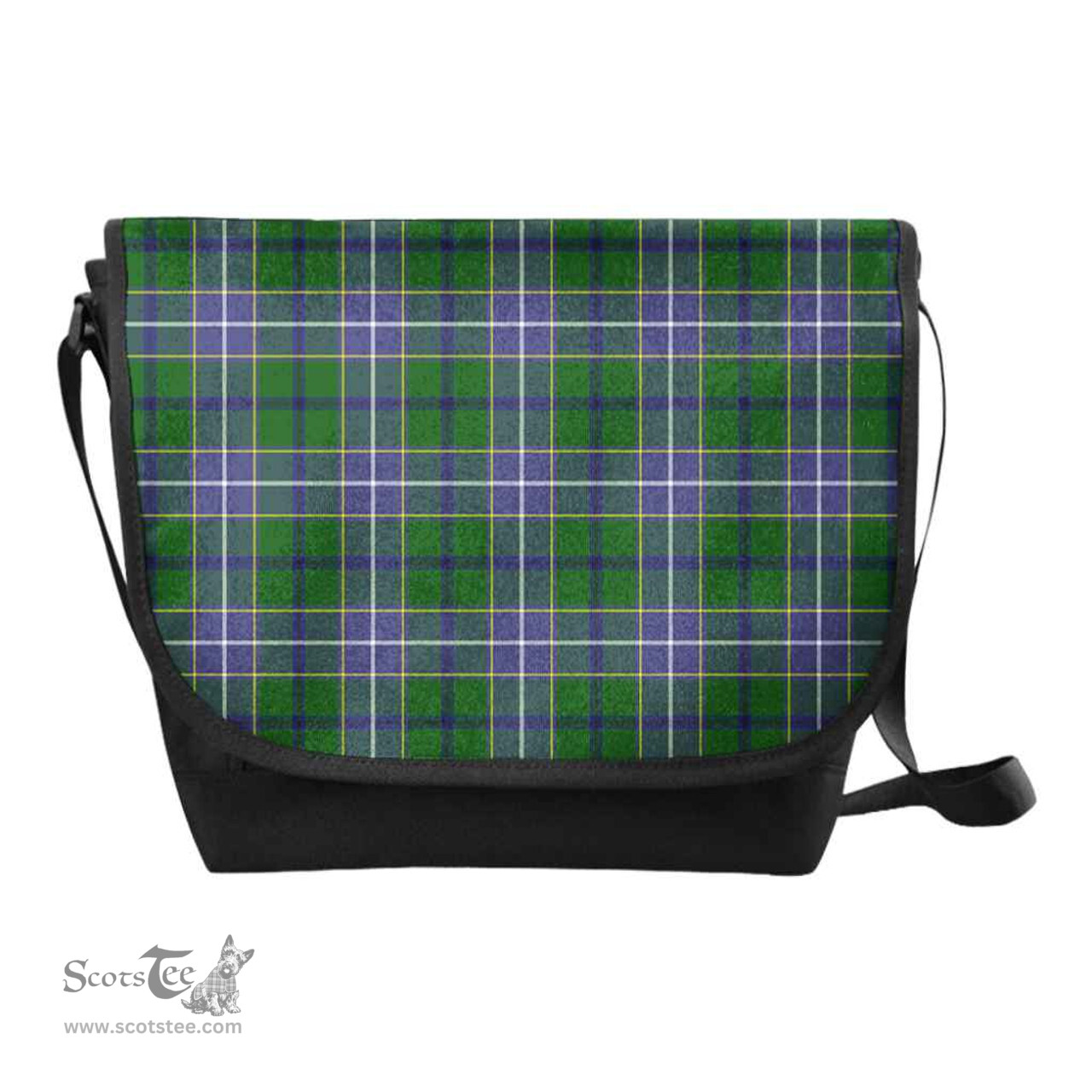 ScotsTee Shop Scottish Wishart Hunting Modern Clan Tartan Messenger Bag Plaid Shoulder Bag
