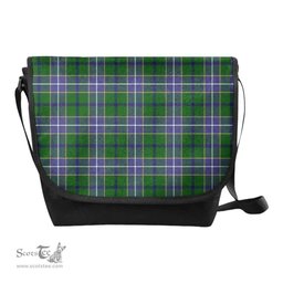 ScotsTee Shop Scottish Wishart Hunting Modern Clan Tartan Messenger Bag Plaid Shoulder Bag