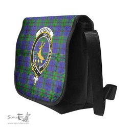 ScotsTee Shop Scottish Strachan Clan Crest Tartan Messenger Bag Plaid Shoulder Bag