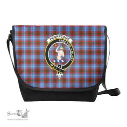 ScotsTee Shop Scottish Pennycook Clan Crest Tartan Messenger Bag Plaid Shoulder Bag