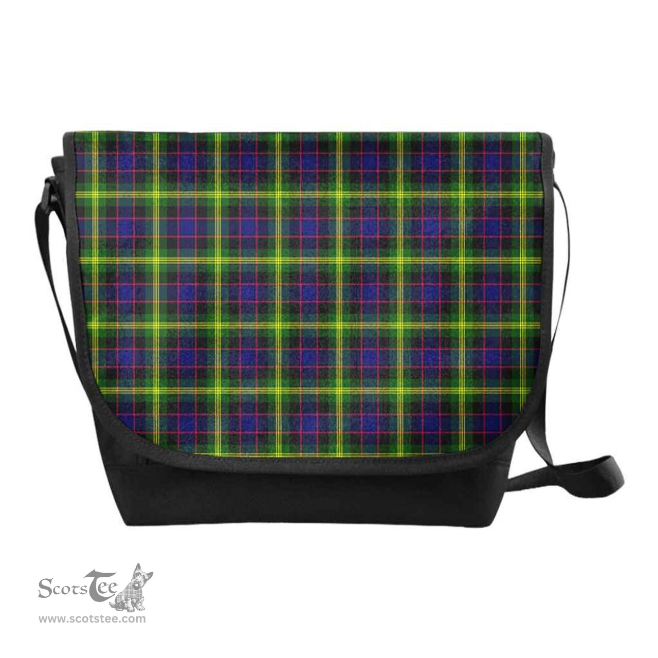 ScotsTee Shop Scottish Watson Modern Clan Tartan Messenger Bag Plaid Shoulder Bag