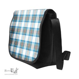 ScotsTee Shop Scottish Stewart Muted Blue Clan Tartan Messenger Bag Plaid Shoulder Bag