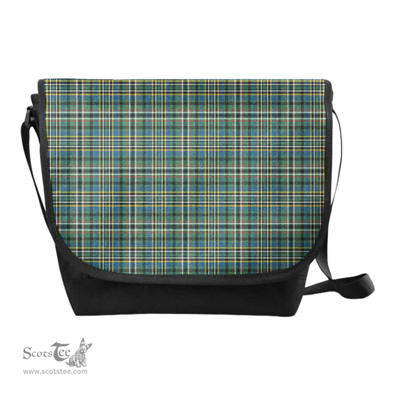 ScotsTee Shop Scottish Scott Green Ancient Clan Tartan Messenger Bag Plaid Shoulder Bag