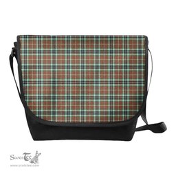 ScotsTee Shop Scottish Thomson Hunting Modern Clan Tartan Messenger Bag Plaid Shoulder Bag