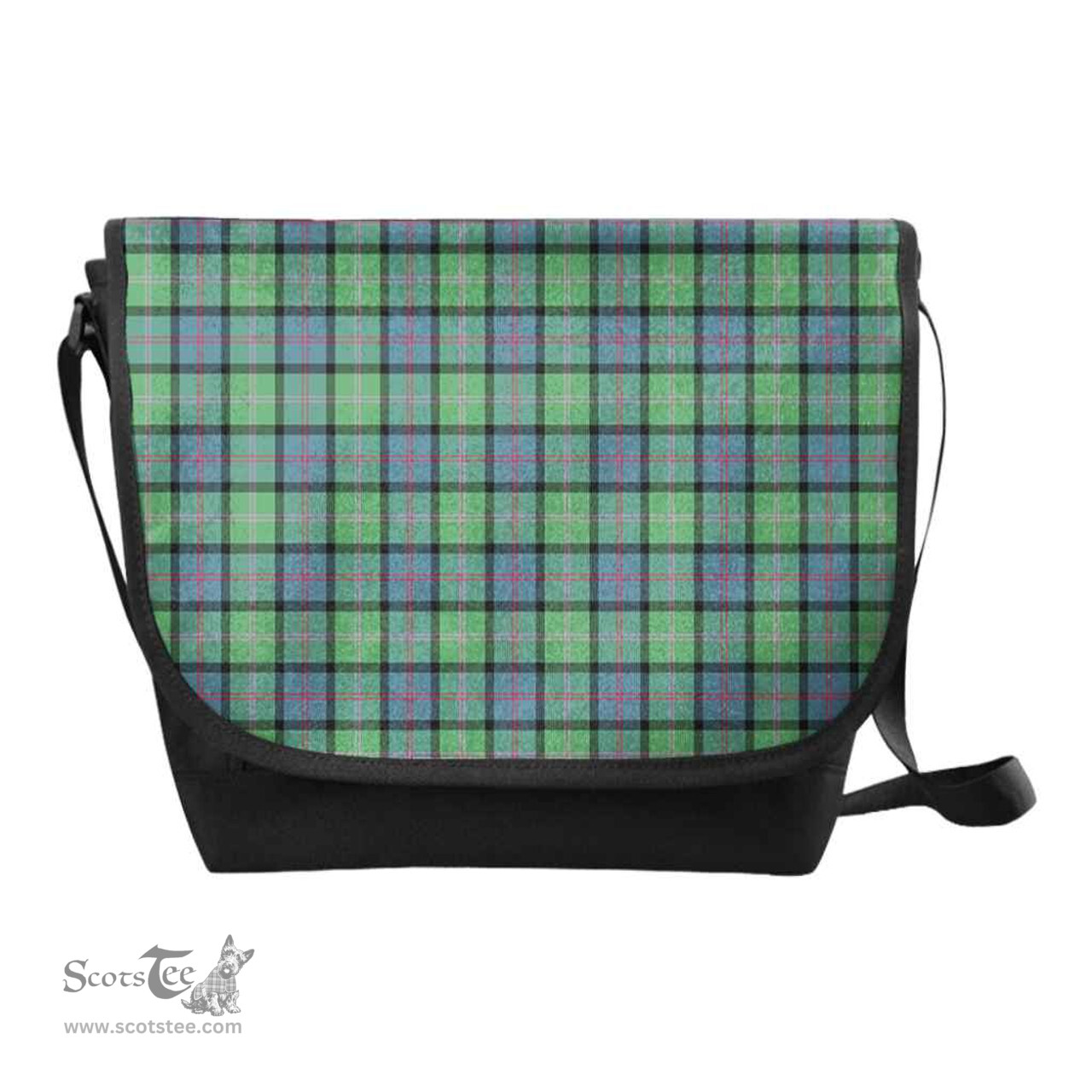 ScotsTee Shop Scottish MacThomas Ancient Clan Tartan Messenger Bag Plaid Shoulder Bag