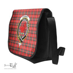 ScotsTee Shop Scottish Stewart (Stuart) of Bute Clan Crest Tartan Messenger Bag Plaid Shoulder Bag