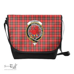 ScotsTee Shop Scottish Stewart (Stuart) of Bute Clan Crest Tartan Messenger Bag Plaid Shoulder Bag