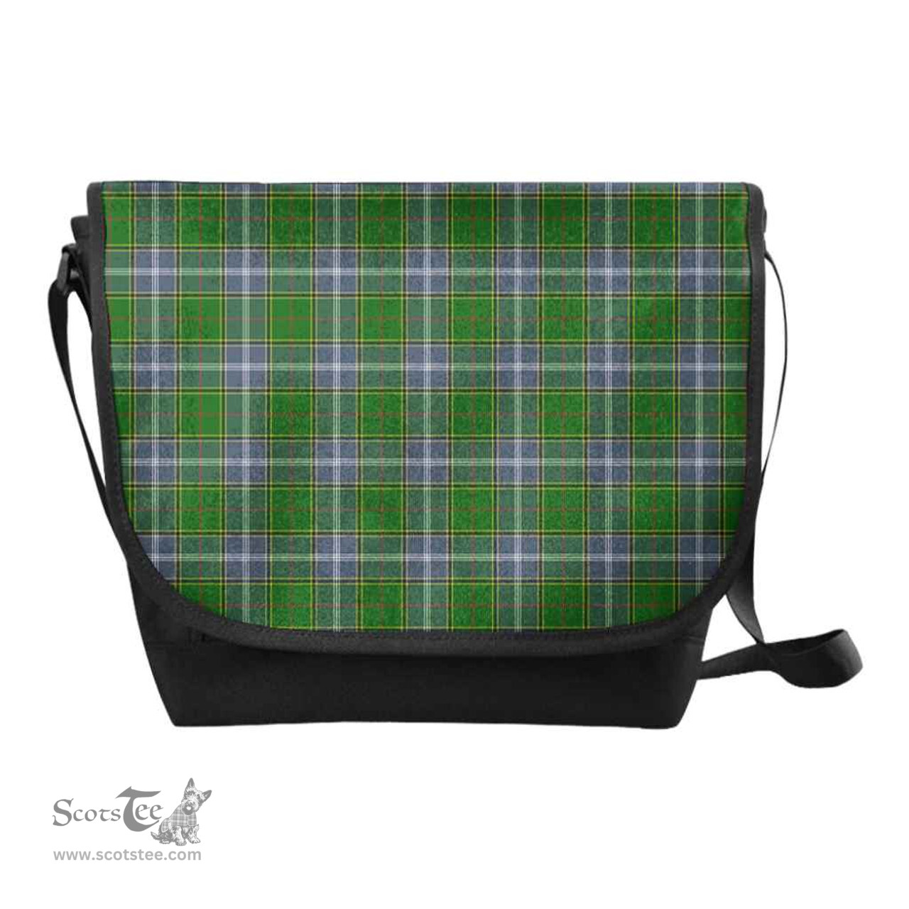 ScotsTee Shop Scottish Pringle Clan Tartan Messenger Bag Plaid Shoulder Bag