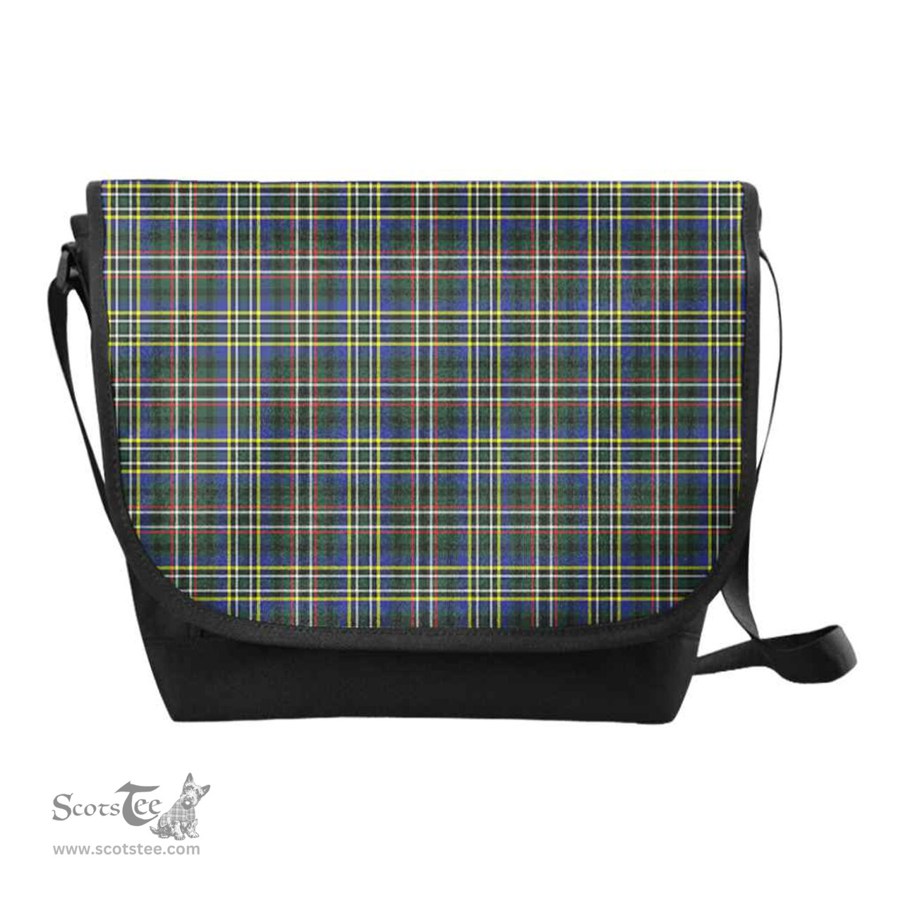 ScotsTee Shop Scottish Scott Green Modern Clan Tartan Messenger Bag Plaid Shoulder Bag