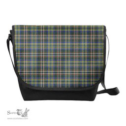 ScotsTee Shop Scottish Scott Green Modern Clan Tartan Messenger Bag Plaid Shoulder Bag