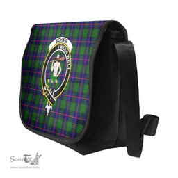 ScotsTee Shop Scottish Schaw (of Sauchie) Clan Crest Tartan Messenger Bag Plaid Shoulder Bag