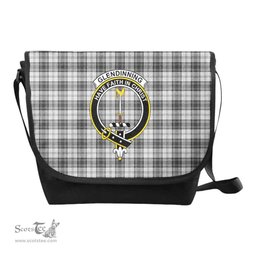 ScotsTee Shop Scottish Glendinning Clan Crest Tartan Messenger Bag Plaid Shoulder Bag