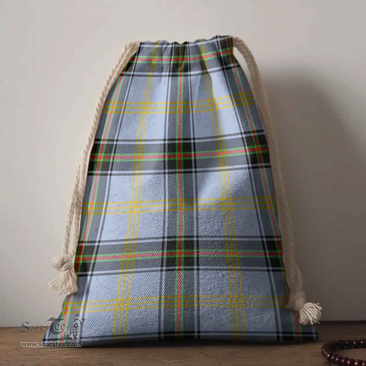 ScotsTee Shop Scottish Bell of the Borders Clan Tartan Drawstring Bag Tartan Gift Bag
