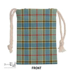 ScotsTee Shop Scottish Balfour Blue Clan Tartan Drawstring Bag Tartan Gift Bag