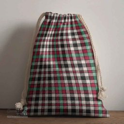 ScotsTee Shop Scottish Borthwick Dress Ancient Clan Tartan Drawstring Bag Tartan Gift Bag