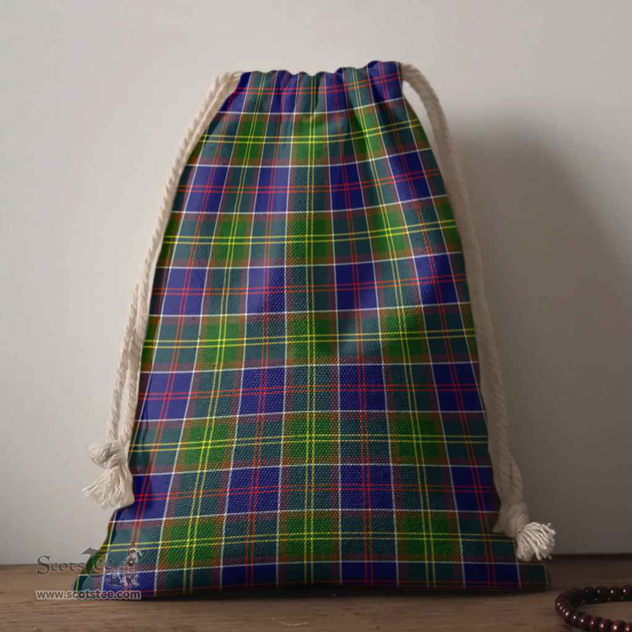 ScotsTee Shop Scottish Ayrshire District Clan Tartan Drawstring Bag Tartan Gift Bag