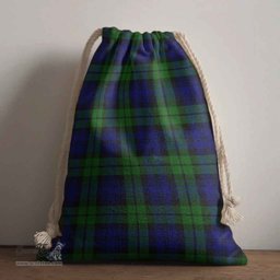 ScotsTee Shop Scottish Campbell of Breadalbane Clan Crest Tartan Drawstring Bag Tartan Gift Bag
