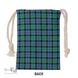 ScotsTee Shop Scottish Campbell of Cawdor Ancient Clan Tartan Drawstring Bag Tartan Gift Bag