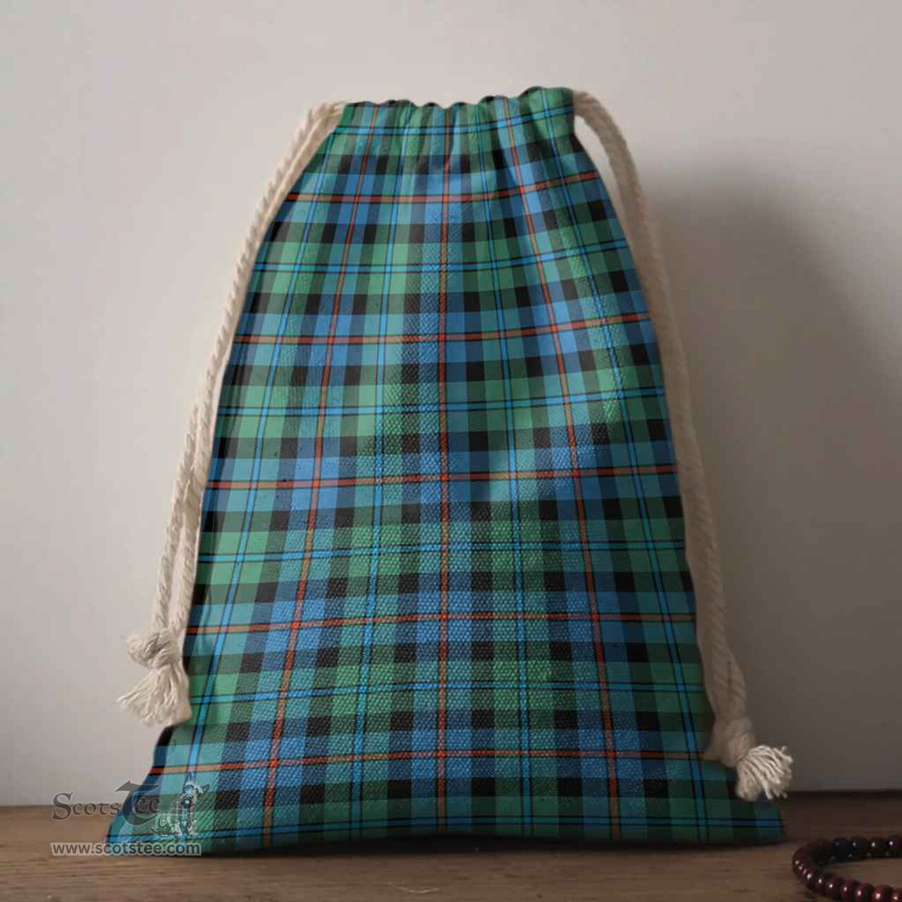 ScotsTee Shop Scottish Campbell of Cawdor Ancient Clan Tartan Drawstring Bag Tartan Gift Bag