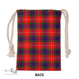 ScotsTee Shop Scottish Fraser (of Lovat) Clan Crest Tartan Drawstring Bag Tartan Gift Bag