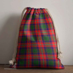 ScotsTee Shop Scottish Charteris (Earl of Wemyss) Clan Crest Tartan Drawstring Bag Tartan Gift Bag