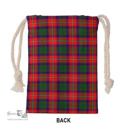 ScotsTee Shop Scottish Charteris (Earl of Wemyss) Clan Crest Tartan Drawstring Bag Tartan Gift Bag