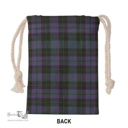 ScotsTee Shop Scottish Clergy Green Clan Tartan Drawstring Bag Tartan Gift Bag