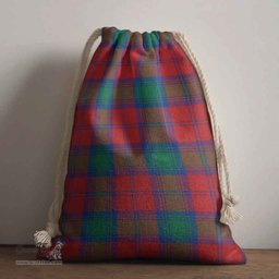 ScotsTee Shop Scottish Fotheringham Clan Crest Tartan Drawstring Bag Tartan Gift Bag