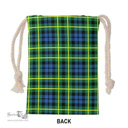 ScotsTee Shop Scottish Campbell of Breadalbane Ancient Clan Tartan Drawstring Bag Tartan Gift Bag