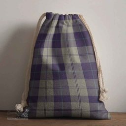 ScotsTee Shop Scottish Cunningham Dress Blue Dancers Clan Tartan Drawstring Bag Tartan Gift Bag