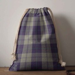 ScotsTee Shop Scottish Cunningham Dress Blue Dancers Clan Tartan Drawstring Bag Tartan Gift Bag