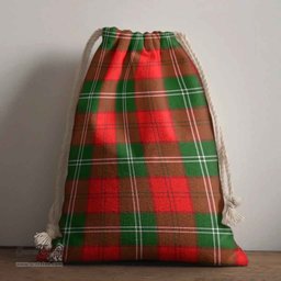 ScotsTee Shop Scottish Lennox (Lennox Kincaid) Clan Crest Tartan Drawstring Bag Tartan Gift Bag