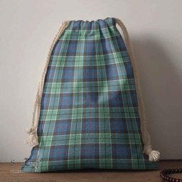 ScotsTee Shop Scottish Leslie Hunting Ancient Clan Tartan Drawstring Bag Tartan Gift Bag