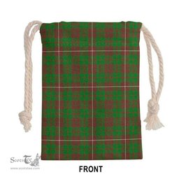 ScotsTee Shop Scottish MacKinnon Hunting Modern Clan Tartan Drawstring Bag Tartan Gift Bag