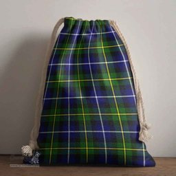 ScotsTee Shop Scottish MacNeill of Barra Clan Crest Tartan Drawstring Bag Tartan Gift Bag