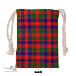 ScotsTee Shop Scottish Gow (of Skeoch) Clan Crest Tartan Drawstring Bag Tartan Gift Bag