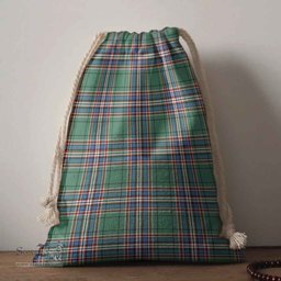 ScotsTee Shop Scottish MacFarlane Hunting Ancient Clan Tartan Drawstring Bag Tartan Gift Bag