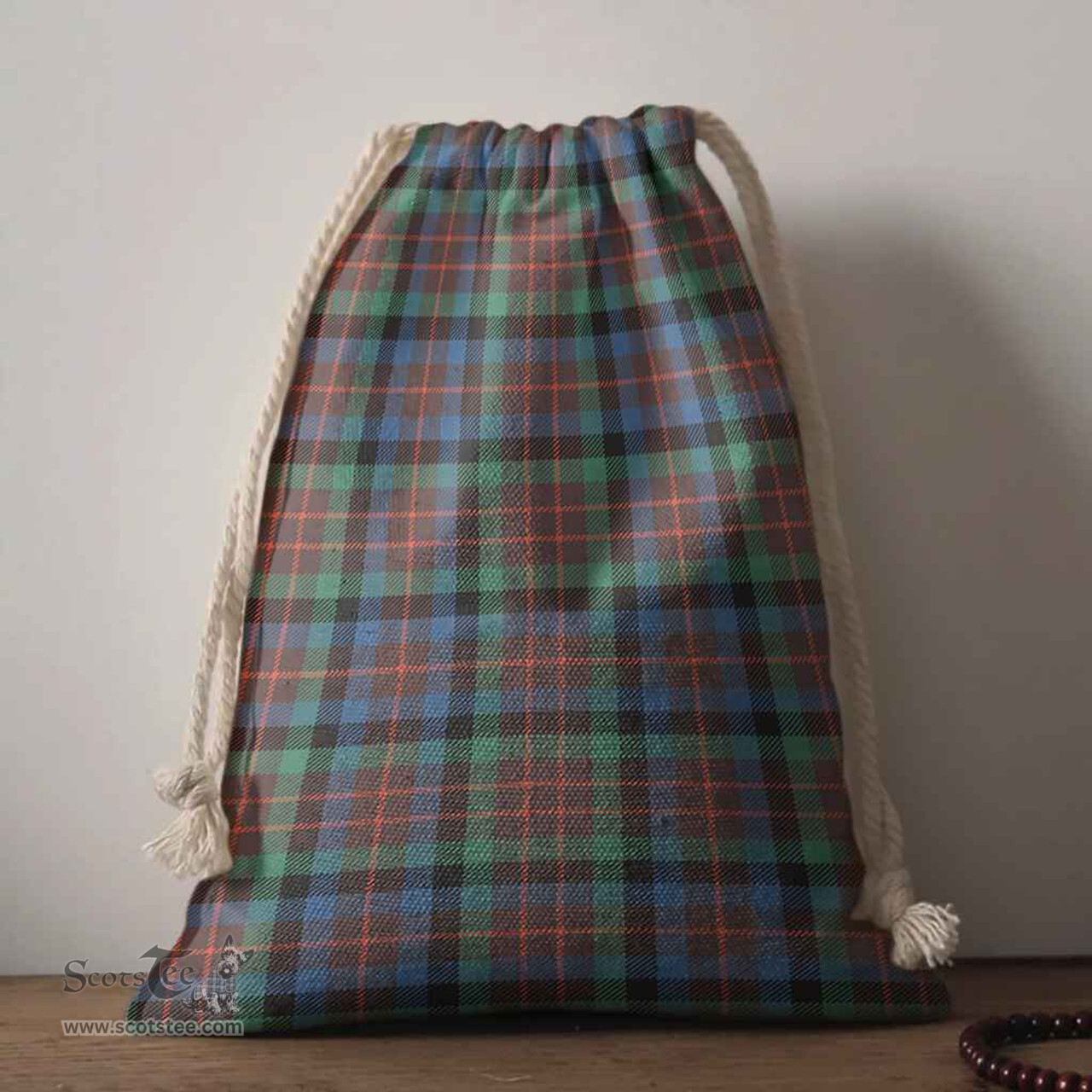 ScotsTee Shop Scottish MacDuff Hunting Ancient Clan Tartan Drawstring Bag Tartan Gift Bag